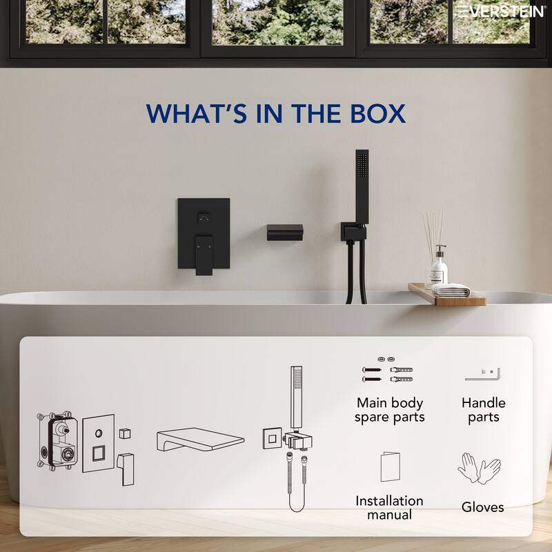 Tub And Shower Faucet Set Complete Shower System with Handheld Shower