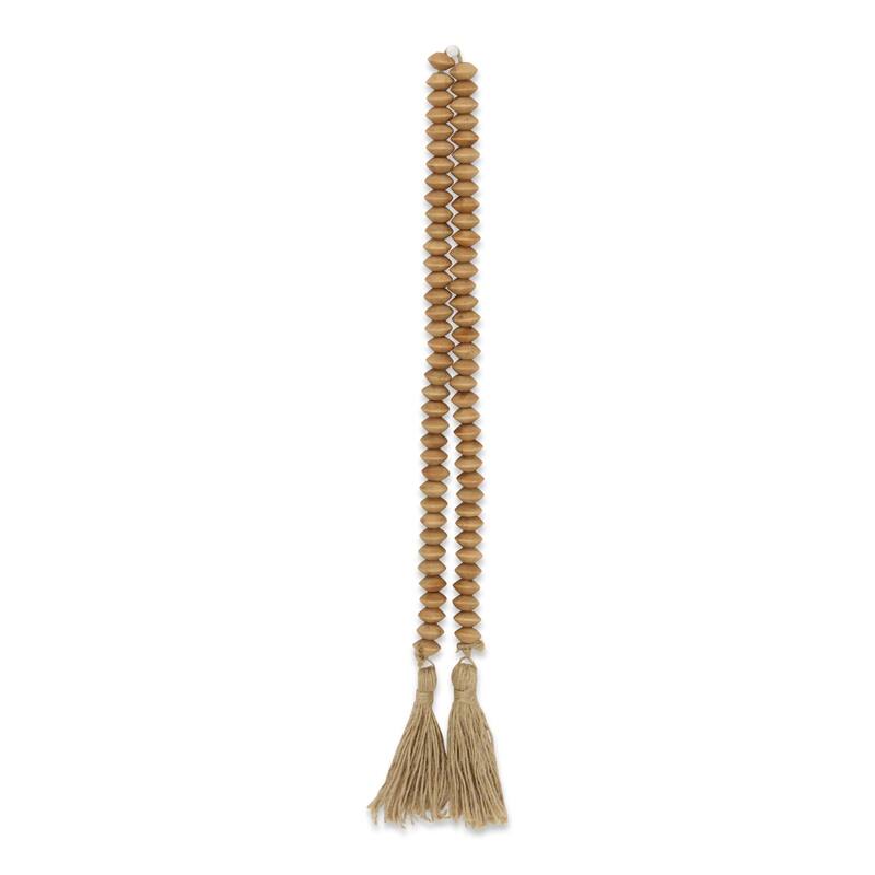 Akaida Brown Wooden Abacus Styled Bead Tassel Decor