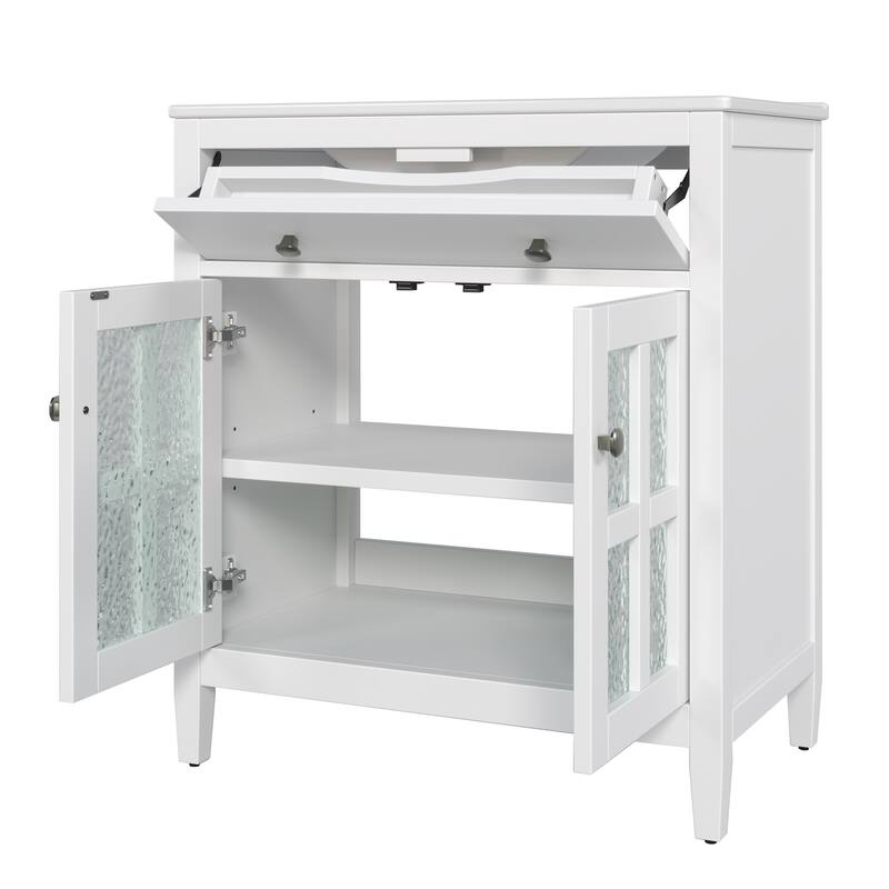 30" Bathroom Vanity with Ceramic Sink