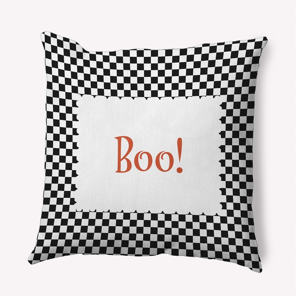 Halloween Boo Checks Accent Pillow