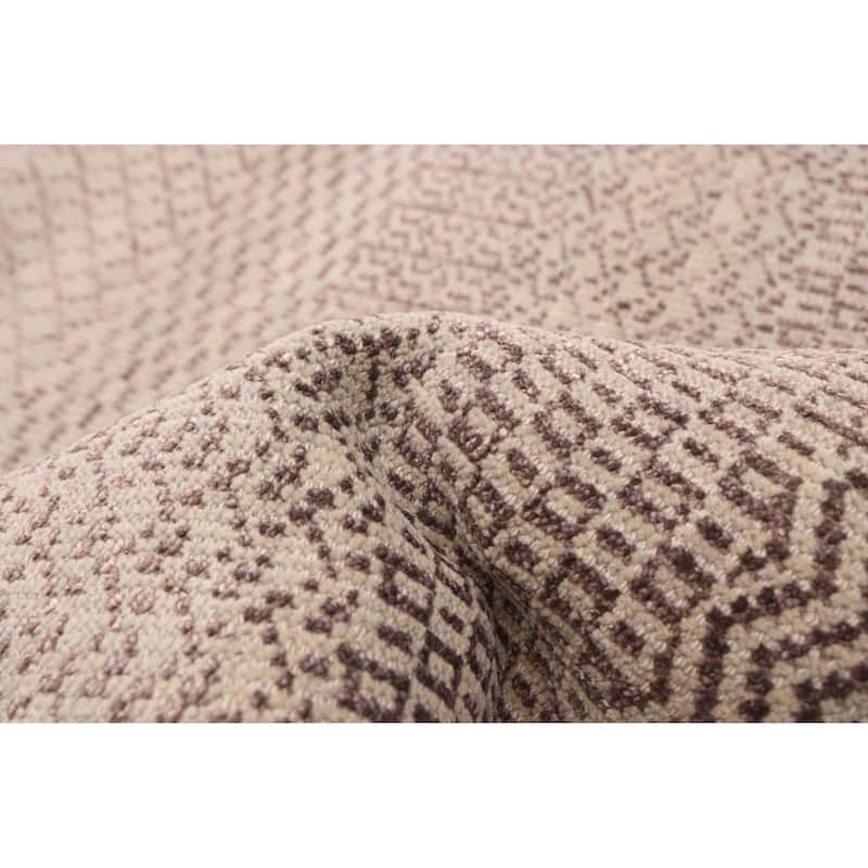 ECARPETGALLERY Hand-knotted Silk Shadow Grey Silk, Wool Rug - 5'2 x 7'6