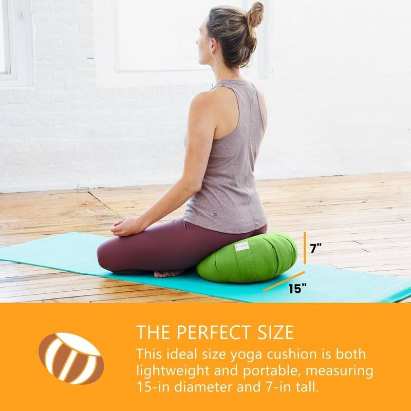 Sol Living Round Cotton Zafu Cushion Yoga Accessory