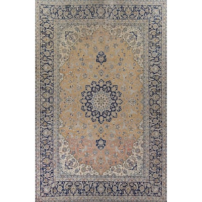 Large Najafabad Persian Vintage Area Rug Hand-Knotted Wool Carpet - 11'7" x 17'4"