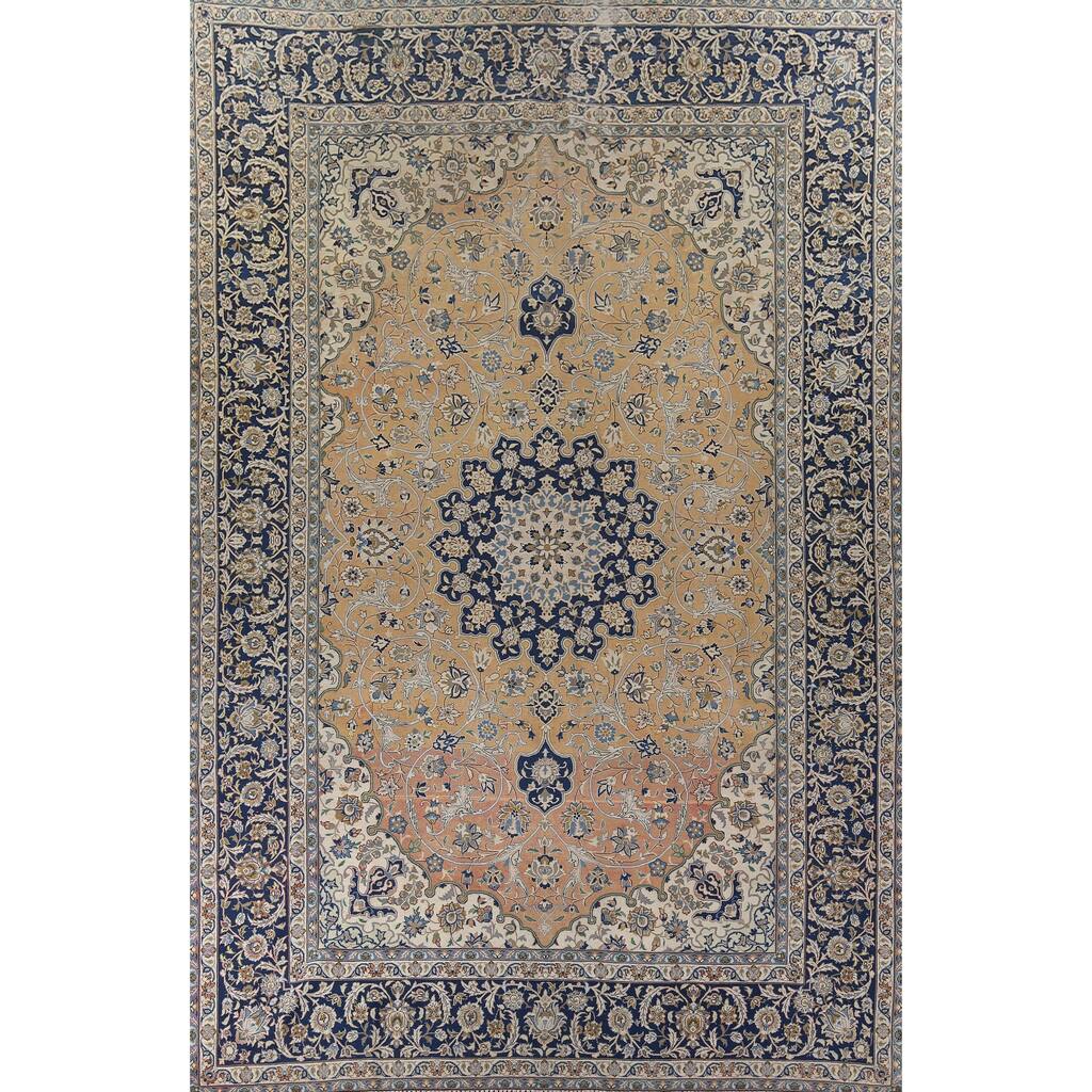Large Najafabad Persian Vintage Area Rug Hand-Knotted Wool Carpet - 11'7" x 17'4"