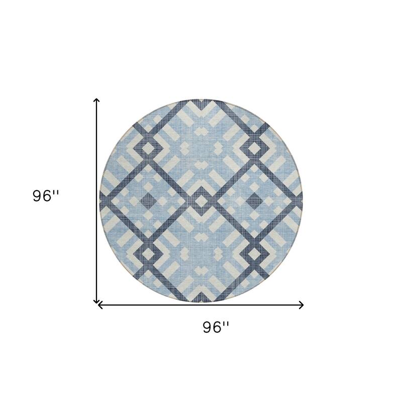 HomeRoots Geometric Transitional Rectangle Outdoor Rug