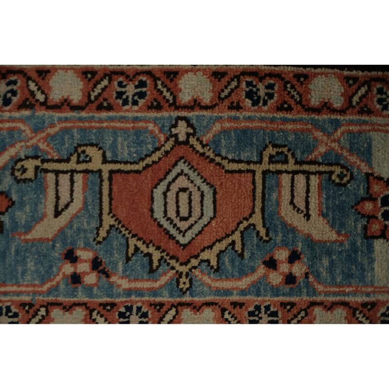 Hand Knotted Oriental 100% Wool Carpet Traditional Floral Beige & Ivories Heriz Area Rug - 8' 1'' X 6' 3''