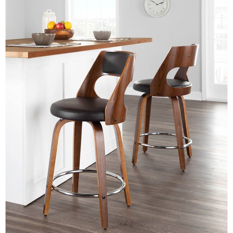 Carson Carrington Alingsas Mid-century Modern Counter Stool (Set of 2)