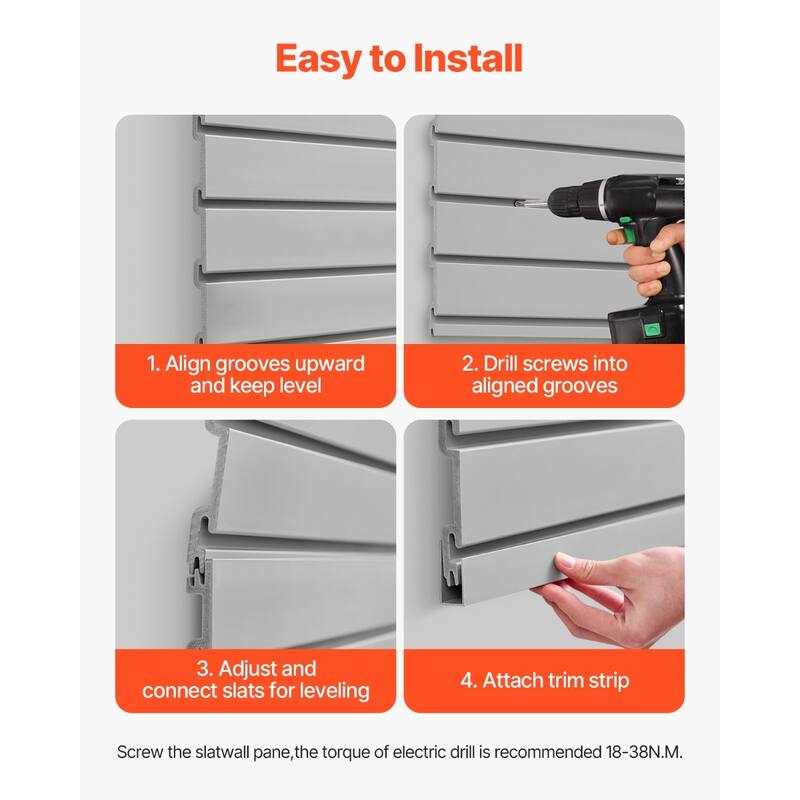 PVC Garage Slat Wall Panel with Modular Design and Suitable for Both Indoor and Outdoor Use