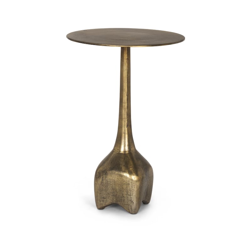 Risha Large Gold Metal Accent Table - 14.5L x 14.5W x 21.8H