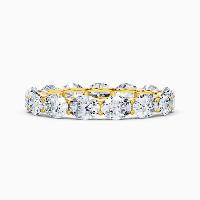 Auriya 14k Gold Oval East-West Lab Grown Diamond Eternity Band 1.80 - 8.25 ct. tw. (F-G, VS) - 3.00 ct. wt. - 8.5 - Yellow