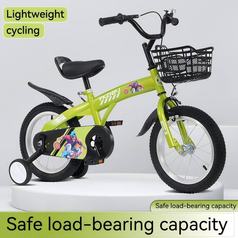 16 Inch Sporty Kids Bike, Little Daisy Toddler Bicycle w/Training Wheels & Stand Adjustable Saddle for Kids & Toddler, 4-8 Years