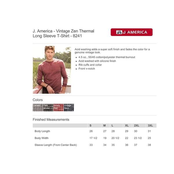 J America Vintage Zen Thermal Long Sleeve T Shirt