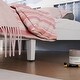 preview thumbnail 17 of 19, Twin Bed with Column-Decoration Headboard, with Bed Slats