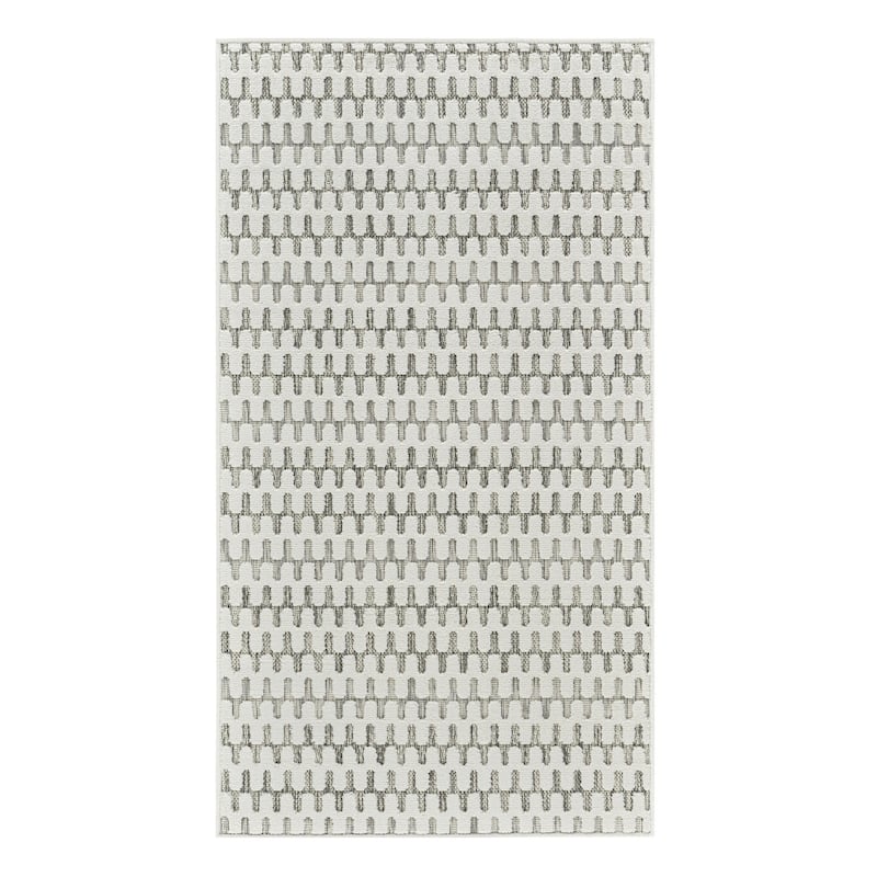 Elto Abstract Shapes Weather Resistant Modern Chic Outdoor Rug