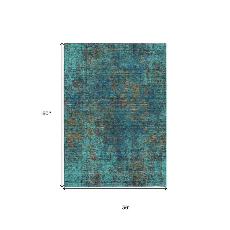 HomeRoots Abstract Transitional Rectangle Outdoor Rug