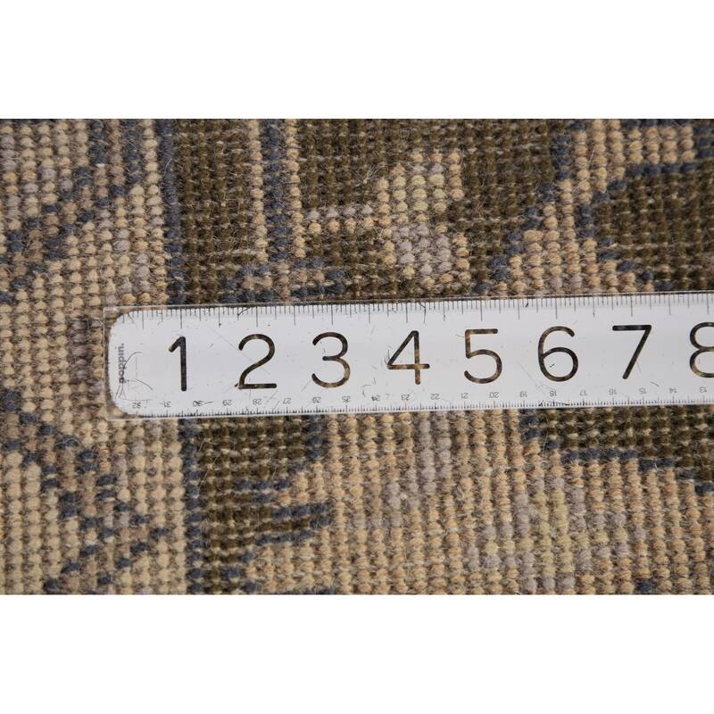 Brown Oushak Indian Runner Rug Handmade Wool Carpet - 2'7"x 9'8"