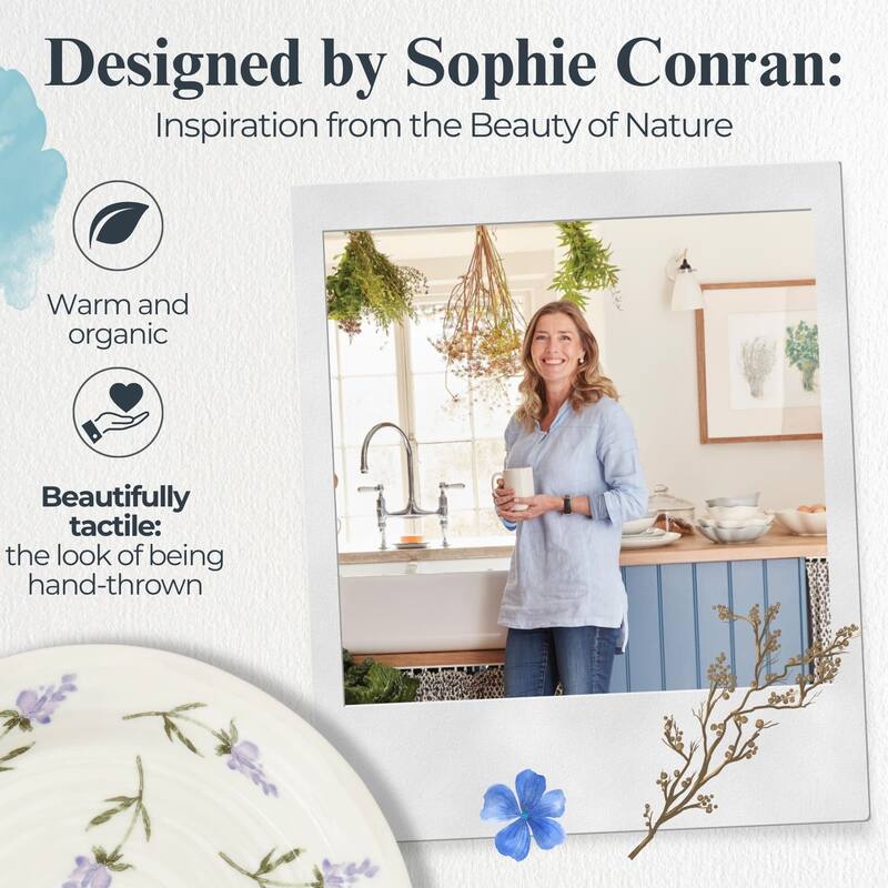 Portmeirion Sophie Conran Set of 4 Lavandula Side Plate - 6 Inch