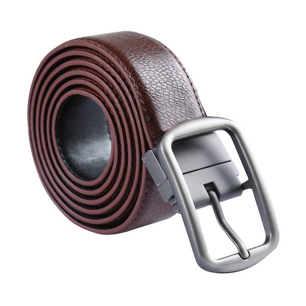 Shop Men Pin Buckle Center Bar Buckle Casual Spin Belt 1 1 2 Brown 1 110cm On Sale Overstock 25671101