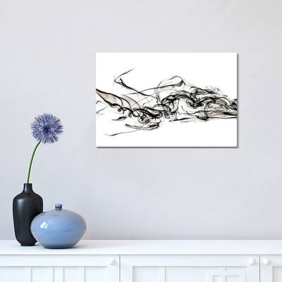 iCanvas "Abstract Black Smoke - Shark" by Philippe Hugonnard Canvas Print