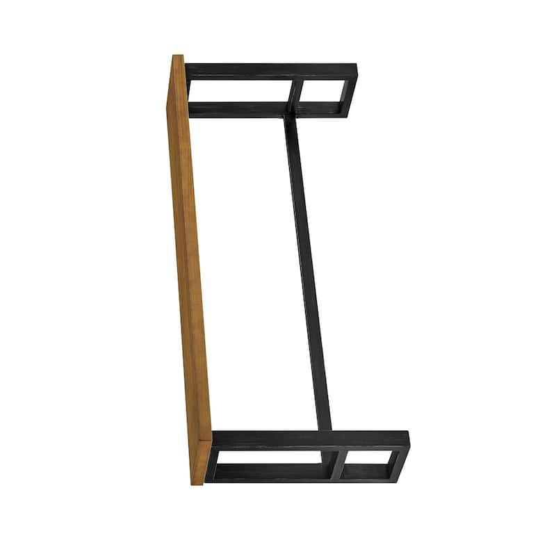 Distressed Rectangular Sofa Bar Table - 84" - Brown and Black