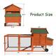 Kinpaw Chicken Coop 97" Outdoor Hen House with Wheels Small Animal Cage Nesting Box W/ Waterproof Roof Removable Pull Out Tray - GREEN