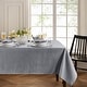 preview thumbnail 3 of 33, Continental Solid Texture Water and Stain Resistant Tablecloth 52x70 - Gray