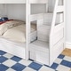 preview thumbnail 6 of 14, Modern Farmhouse Twin Over Twin Bunk Bed with Staircase and Trundle