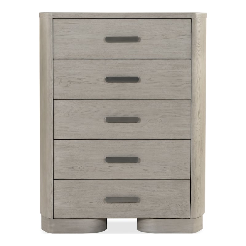 Furniture of America Weegin Modern 3-Piece White Oak Wood Panel Bed and 2-Nightstand Bedroom Set