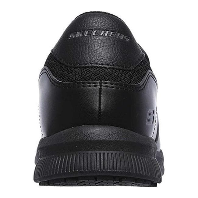 black polished non slip shoes