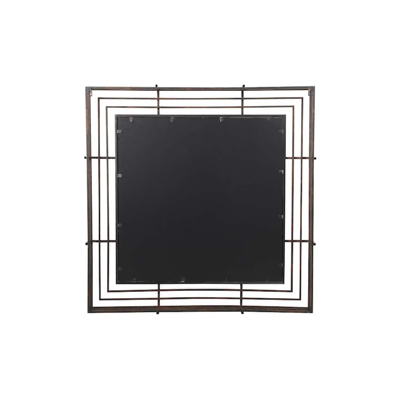 Metal Wall Mirror - Brown - Roche River Decor