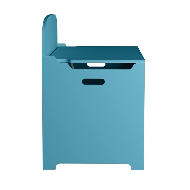 30" Kids Wooden Toy Box/Bench with Safety Hinged Lid