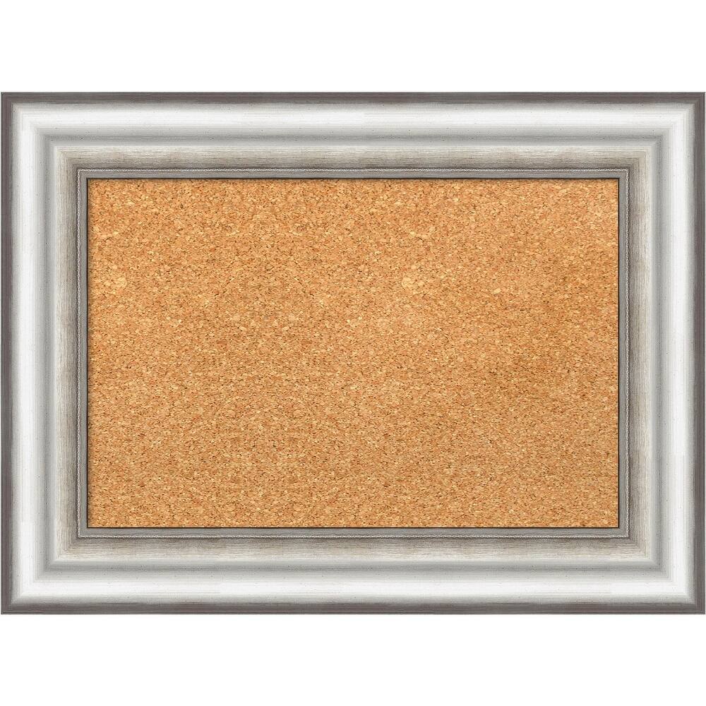 Salon Silver Framed Cork Bulletin Memo Board