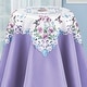 preview thumbnail 1 of 0, Embroidered Purple Floral Humming Bird Table Linens Square