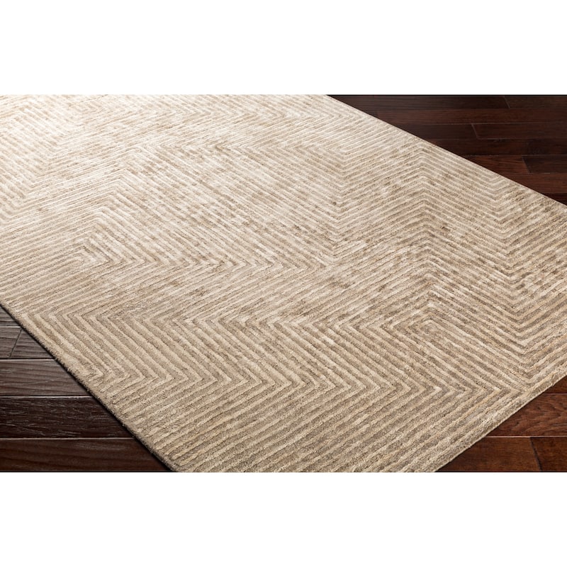 Fazeley Handmade Geometric Viscose Area Rug