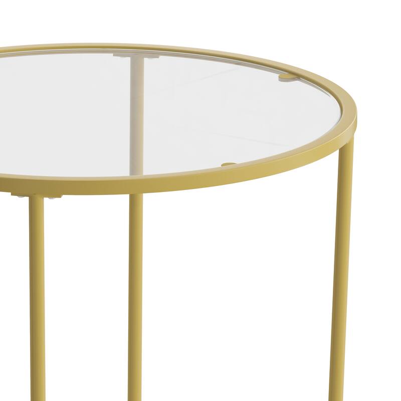 Signature Design by Ashley Coylin End Table Tempered Glass Table