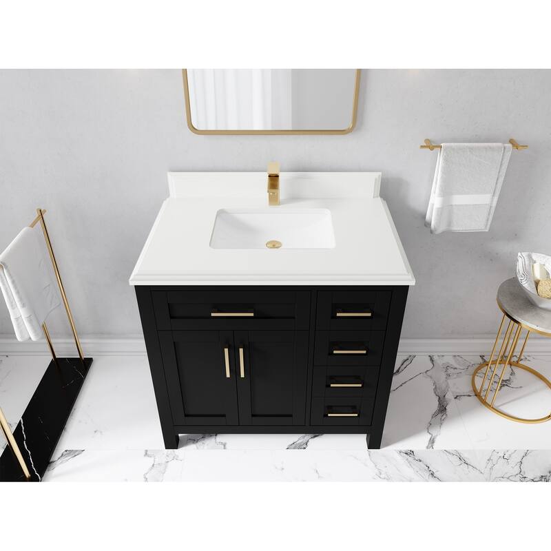 Willow Collections 36 in. W x 22 in. D Cambridge Single Sink Bathroom Vanity Center with Countertop
