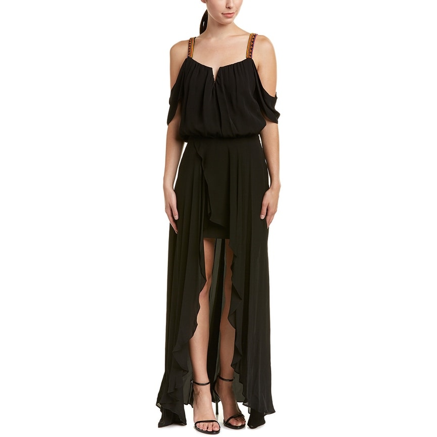 nicole miller black gown