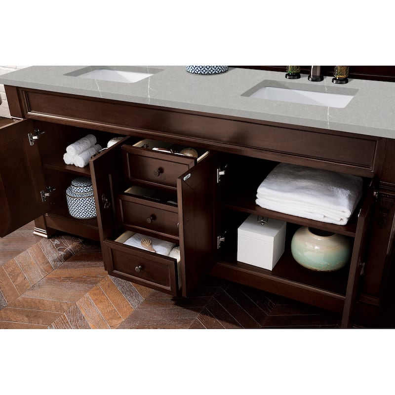 James Martin Vanities Brookfield 72" Double Vanity, Burnished Mahogany
