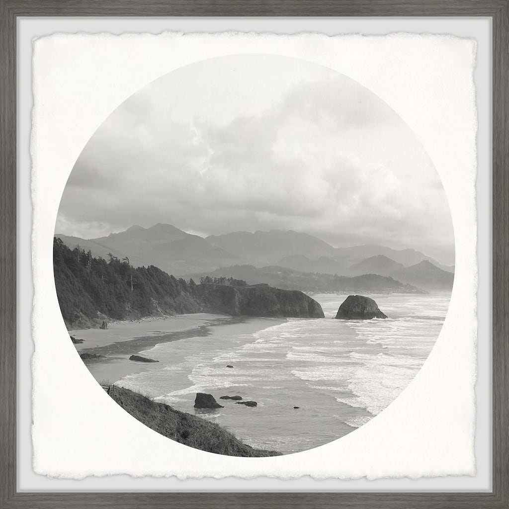 High Rock Cliffs Framed Wall Art, Elegant Home Touch - Sophisticated Artwork for Refined Décor