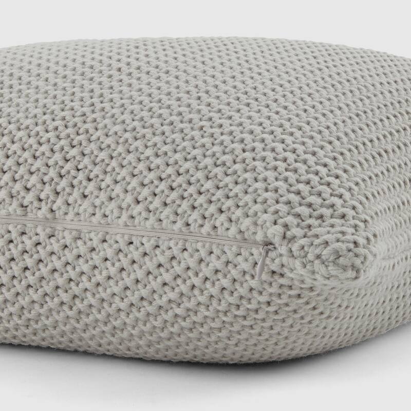 Seed Stitch Knit Acrylic Decor Throw Pillow