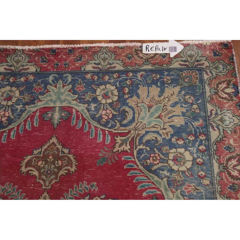 Tabriz Persian Vintage Area Rug Handmade Wool Carpet - 4'7" x 6'4"