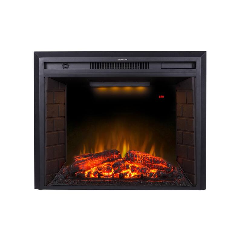 Electric Fireplace Heater with Log set & Realistic Flame