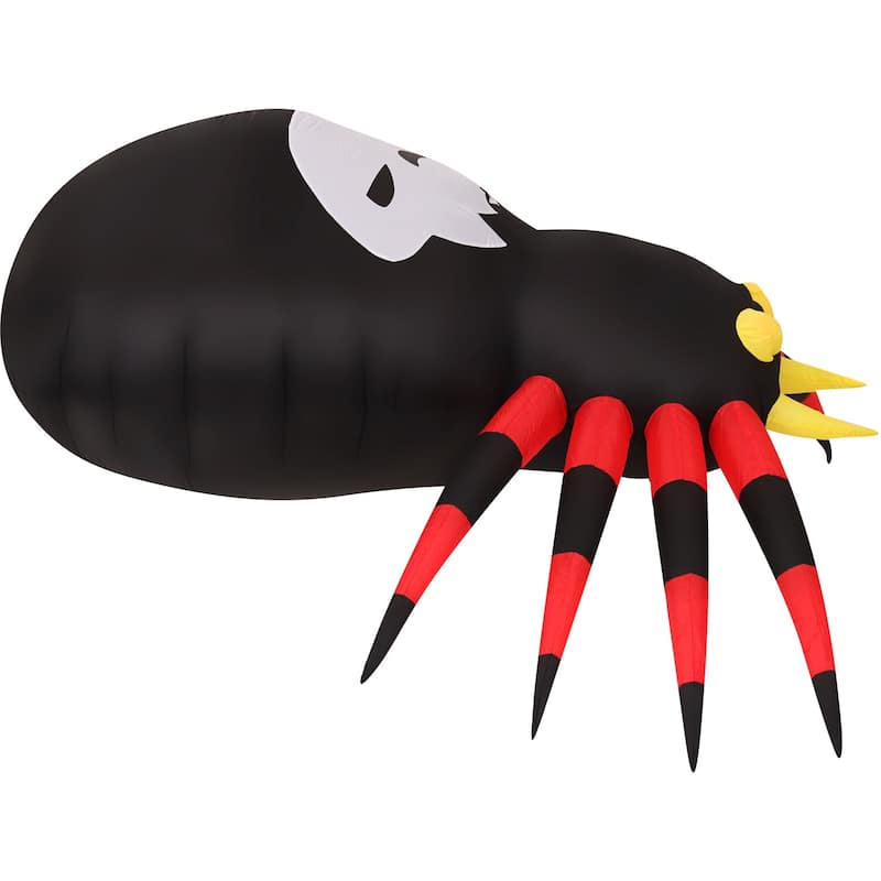 Haunted Hill Farm 6-Ft. Wide Prelit Inflatable Spider with Disco Lights