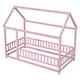 preview thumbnail 49 of 50, Twin Size Wooden Bed House Bed with House Roof Frame