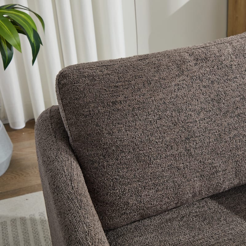 GDFStudio - Clara Chenille Swivel Accent Chair with Sleek Modern Design and Plush Cushioning - 31.5"W