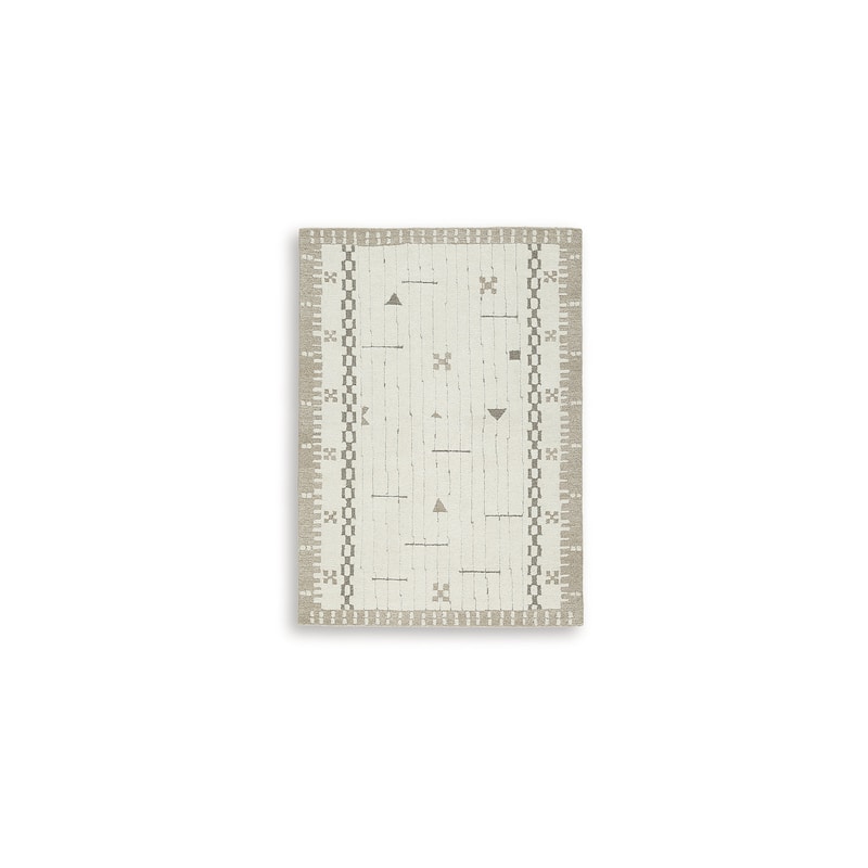 Signature Design by Ashley Dot Beige/White Area Rug