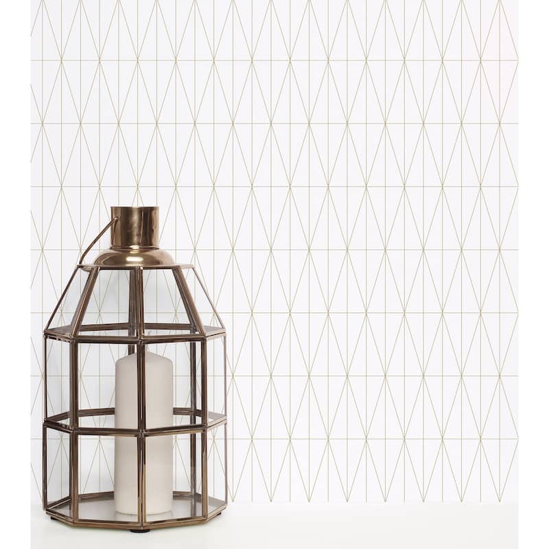 A-Street Prints Tofta Off White Geometric Wallpaper