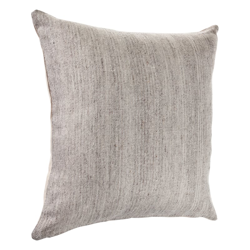 Sevita Distressed Gray Blend Throw Pillow