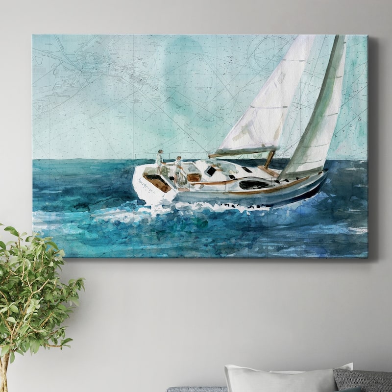 Coastal Sail Premium Gallery Wrapped Canvas - Ready to Hang
