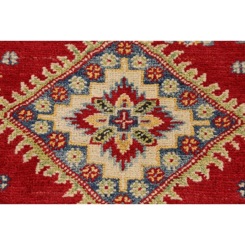 Red Kazak Oriental Rug Handmade Home Decor Wool Carpet - 2'8" x 4'4"